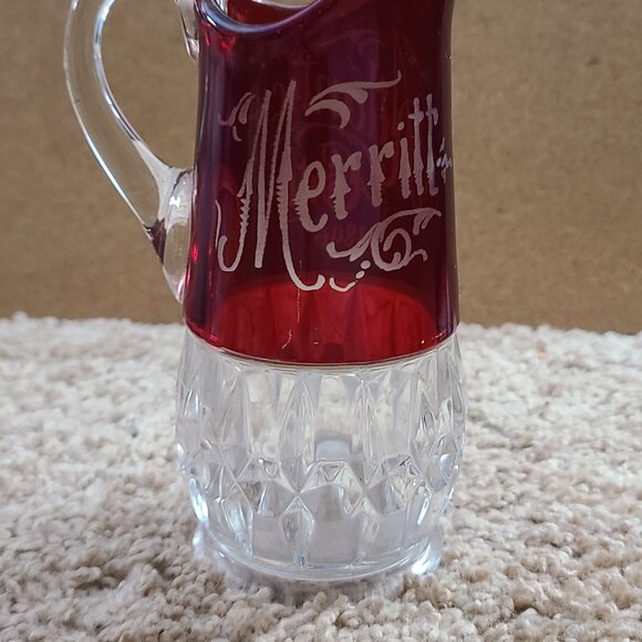 Antique ruby red flash 1896 Atlantic City souvenir - Picture 6 of 7